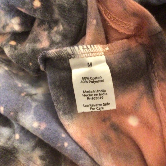 Urban Rebel Juniors Galaxy Tie Dye Cropped Oversized Sweatshirt Size Medium - Picture 8 of 8